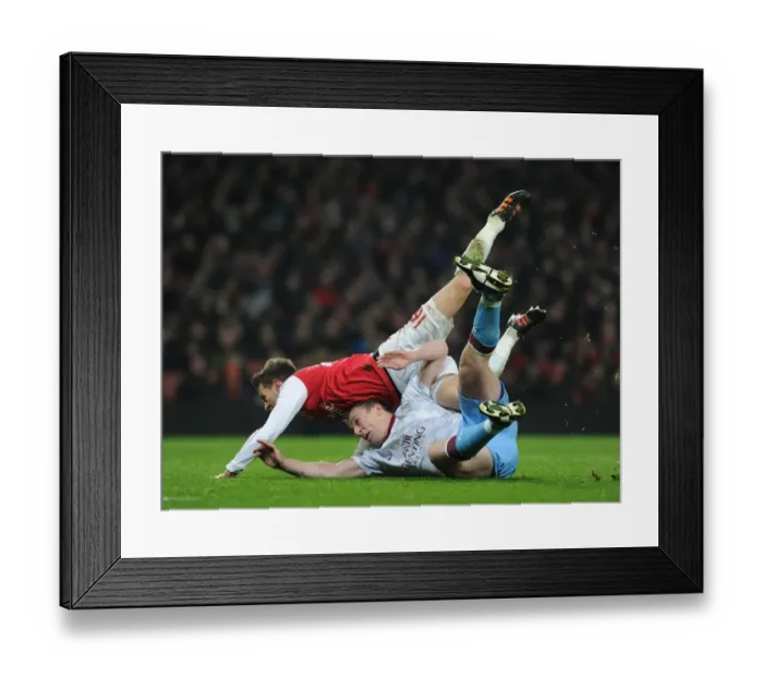 Framed Print : Arsenal vs Aston Villa: Ramsey Penalty Drama in FA Cup Fourth Round