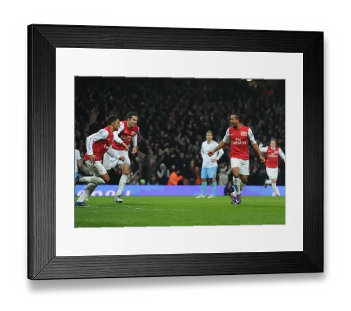 Framed Print : Arsenal's Theo Walcott, Robin van Persie, and Alex Oxlade-Chamberlain Celebrate Goals Against Aston Villa in FA Cup Fourth Round Framed Print : Arsenal's Theo Walcott, Robin van Persie, and Alex Oxlade-Chamberlain Celebrate Goals Against Aston Villa in FA Cup Fourth Round