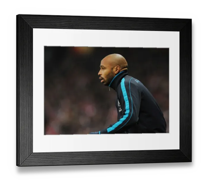 Framed Print : Thierry Henry in Action: Arsenal vs. Aston Villa, FA Cup 2011-12 - Emirates Stadium