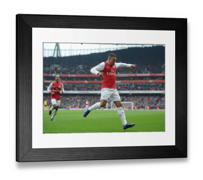 Framed Print : Alex Oxlade-Chamberlain's Fifth Goal: Arsenal vs. Blackburn Rovers (2011-12)