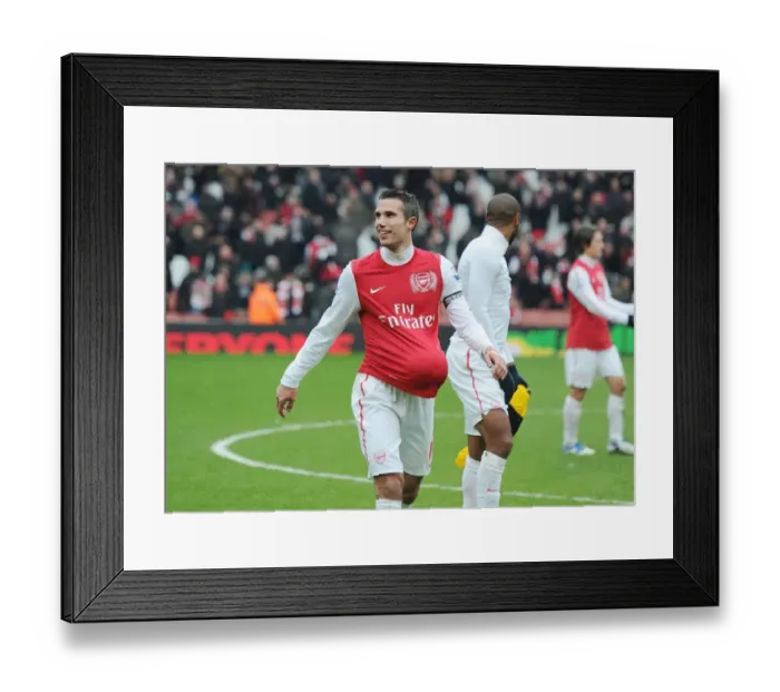 Framed Print : Arsenal's Robin van Persie Nets Hat-trick Against Blackburn Rovers in 2011-12 Premier League