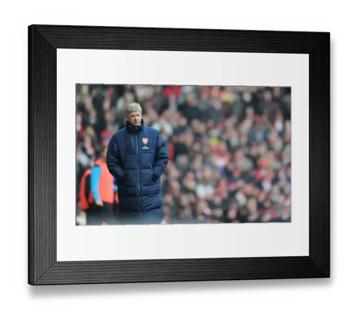 Framed Print : Arsene Wenger Leads Arsenal Against Blackburn Rovers in Premier League Clash (2011-12)