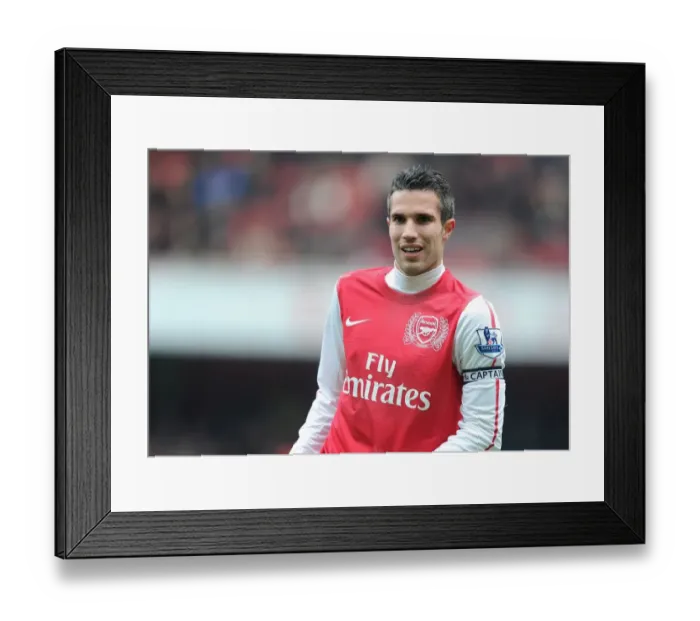 Framed Print : Robin van Persie in Action: Arsenal vs Blackburn Rovers, Premier League 2011-12