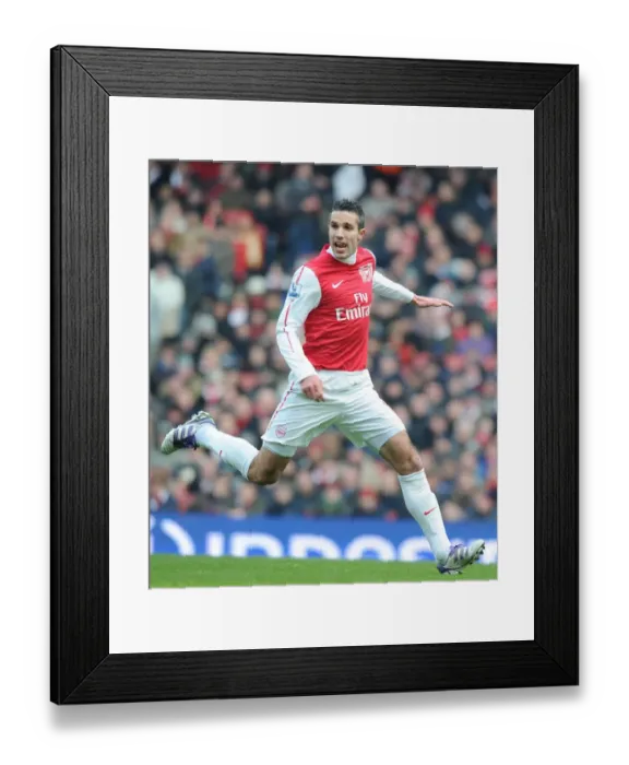 Framed Print : Robin van Persie in Action: Arsenal vs Blackburn Rovers, Premier League 2011-12