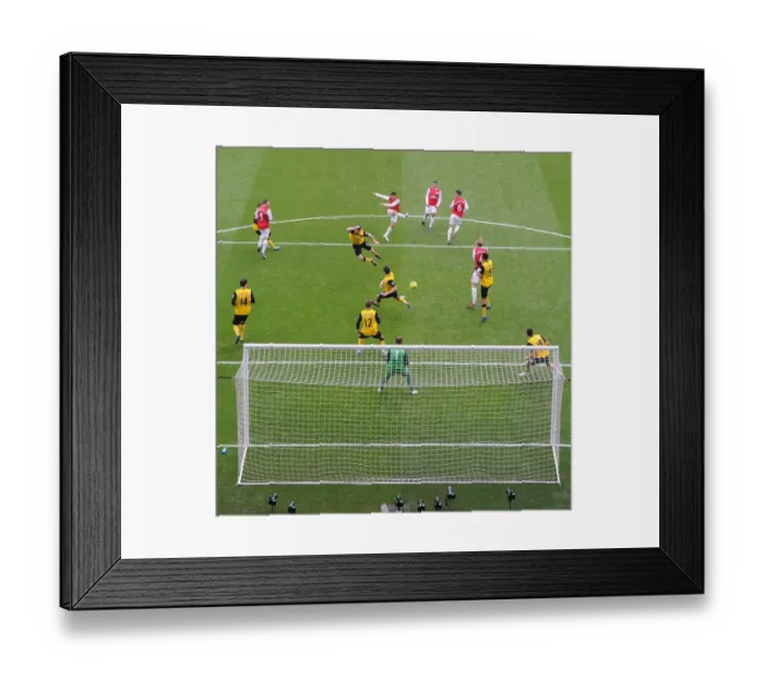 Framed Print : Arsenal's Mikel Arteta Scores Fifth Goal vs. Blackburn Rovers in 2011-12 Premier League Framed Print : Arsenal's Mikel Arteta Scores Fifth Goal vs. Blackburn Rovers in 2011-12 Premier League