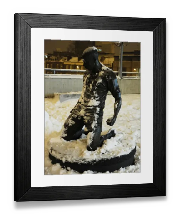 Framed Print : Winter's Grasp: Arsenal's Emirates Stadium Blanketed in Snow Framed Print : Winter's Grasp: Arsenal's Emirates Stadium Blanketed in Snow