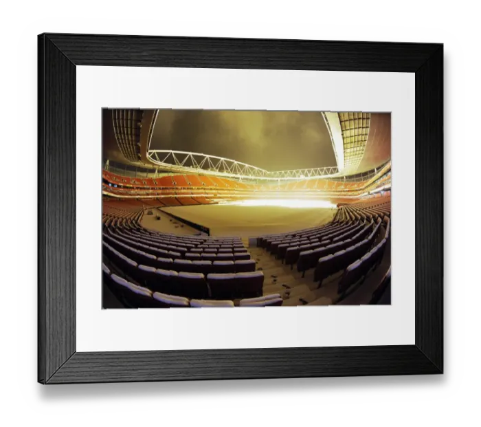 Framed Print : Winter's Embrace at Emirates: Arsenal's Stadium Transformed in Snow Framed Print : Winter's Embrace at Emirates: Arsenal's Stadium Transformed in Snow