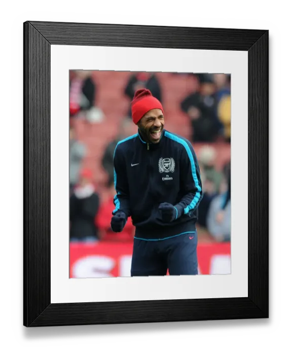 Framed Print : Thierry Henry's Pre-Match Routine: Arsenal v Blackburn Rovers, Premier League, 2011-12 Framed Print : Thierry Henry's Pre-Match Routine: Arsenal v Blackburn Rovers, Premier League, 2011-12