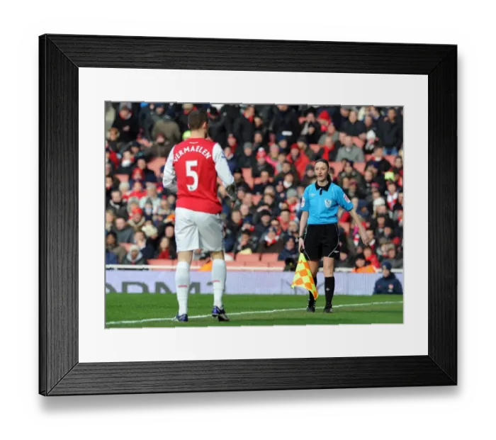 Framed Print : Referee assistant Sian Massey. Arsenal 7: 1 Blackburn Rovers. Barclays Premier League Framed Print : Referee assistant Sian Massey. Arsenal 7: 1 Blackburn Rovers. Barclays Premier League