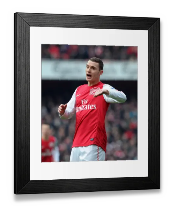 Framed Print : Thomas Vermaelen (Arsenal). Arsenal 7: 1 Blackburn Rovers. Barclays Premier League Framed Print : Thomas Vermaelen (Arsenal). Arsenal 7: 1 Blackburn Rovers. Barclays Premier League