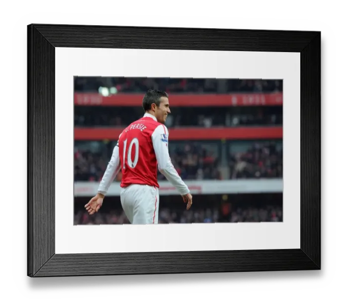 Framed Print : Robin van Persie in Action: Arsenal vs. Blackburn Rovers, Premier League 2011-12
