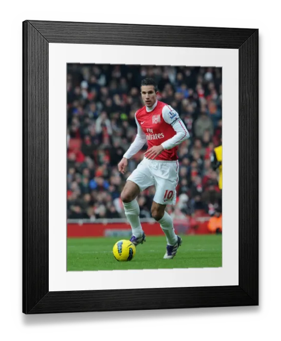 Framed Print : Robin van Persie in Action: Arsenal vs. Blackburn Rovers, Premier League 2011-12 Framed Print : Robin van Persie in Action: Arsenal vs. Blackburn Rovers, Premier League 2011-12