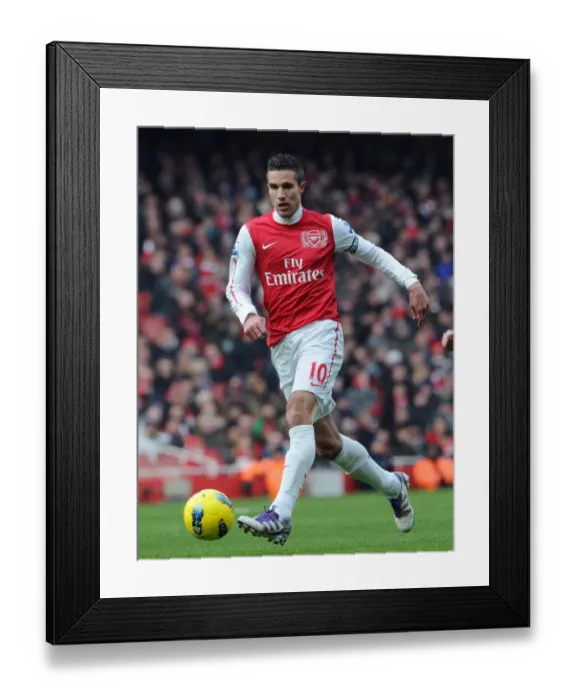 Framed Print : Robin van Persie (Arsenal). Arsenal 7: 1 Blackburn Rovers. Barclays Premier League