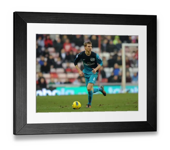 Framed Print : Per Mertesacker (Arsenal). Sunderland 1: 2 Arsenal. Barclays Premier League Framed Print : Per Mertesacker (Arsenal). Sunderland 1: 2 Arsenal. Barclays Premier League