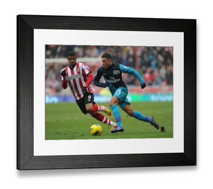 Framed Print : Arsenal's Oxlade-Chamberlain Scores Brace: Arsenal's 2-1 Victory Over Sunderland (Premier League, 2012) Framed Print : Arsenal's Oxlade-Chamberlain Scores Brace: Arsenal's 2-1 Victory Over Sunderland (Premier League, 2012)