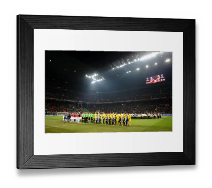 Framed Print : Arsenal vs. AC Milan: Battle in San Siro - UEFA Champions League Round of 16, 2012 Framed Print : Arsenal vs. AC Milan: Battle in San Siro - UEFA Champions League Round of 16, 2012