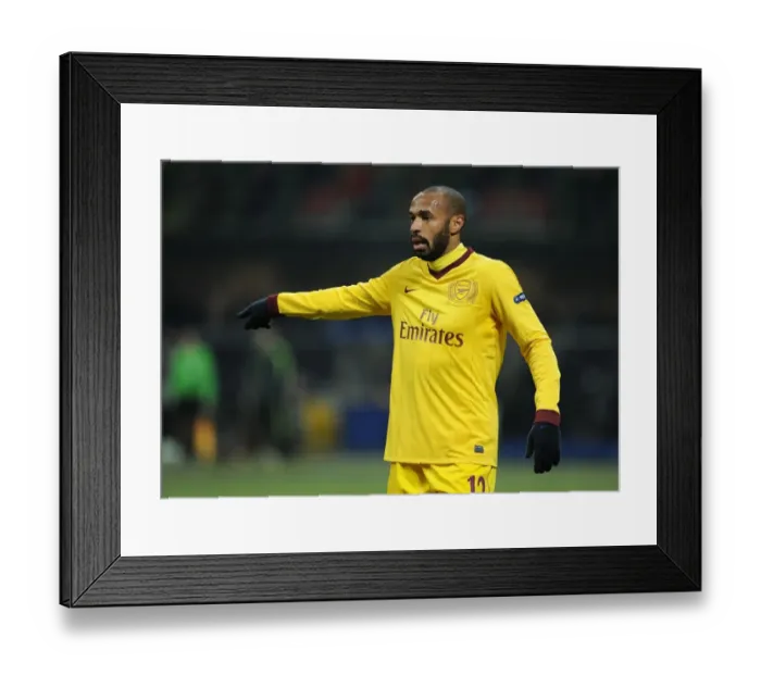 Framed Print : Thierry Henry in Action: Arsenal vs. AC Milan, UEFA Champions League 2012 Framed Print : Thierry Henry in Action: Arsenal vs. AC Milan, UEFA Champions League 2012