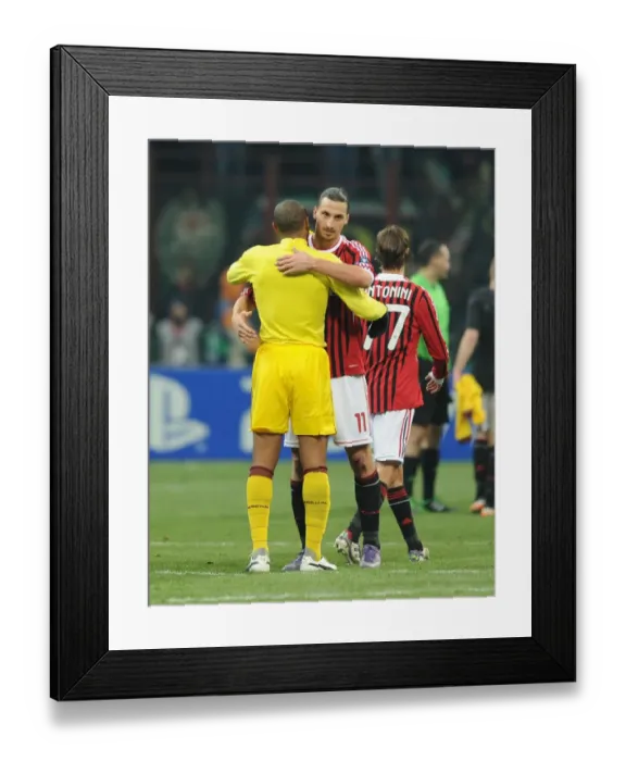 Framed Print : Thierry Henry and Zlatan Ibrahimovic: A Champions League Rivalry Ends in Respect - Milan, 2012 Framed Print : Thierry Henry and Zlatan Ibrahimovic: A Champions League Rivalry Ends in Respect - Milan, 2012