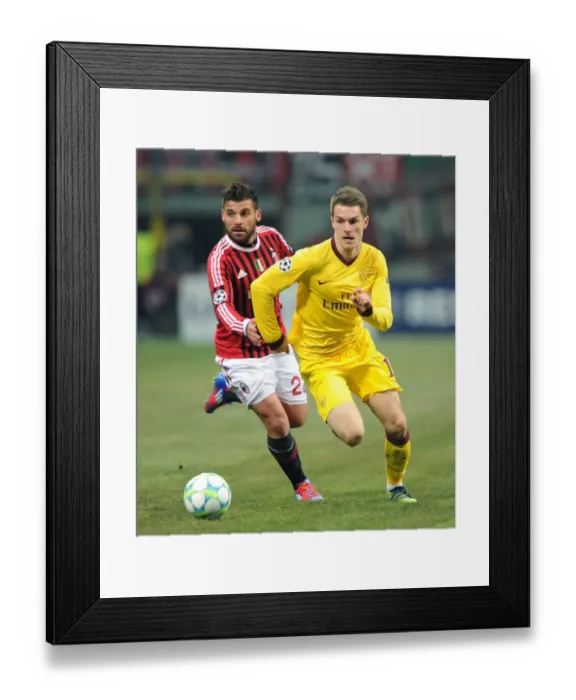 Framed Print : Clash of Midfielders: Ramsey vs. Nocerino - AC Milan vs. Arsenal, UEFA Champions League 2012 Framed Print : Clash of Midfielders: Ramsey vs. Nocerino - AC Milan vs. Arsenal, UEFA Champions League 2012