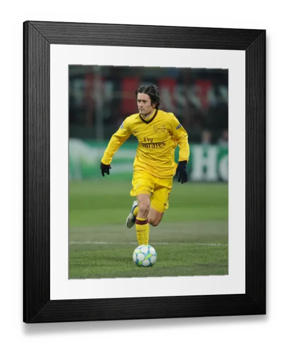 Framed Print : Tomas Rosicky: Arsenal Star in Action against AC Milan, UEFA Champions League 2012 Framed Print : Tomas Rosicky: Arsenal Star in Action against AC Milan, UEFA Champions League 2012