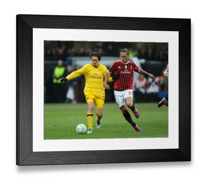 Framed Print : Clash of Titans: Rosicky vs Mexes - Arsenal vs AC Milan, UEFA Champions League 2012