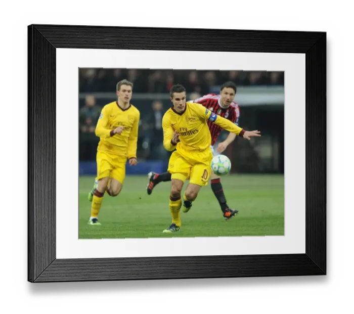 Framed Print : Robin van Persie: Arsenal's Shining Star in UCL Showdown against AC Milan Framed Print : Robin van Persie: Arsenal's Shining Star in UCL Showdown against AC Milan