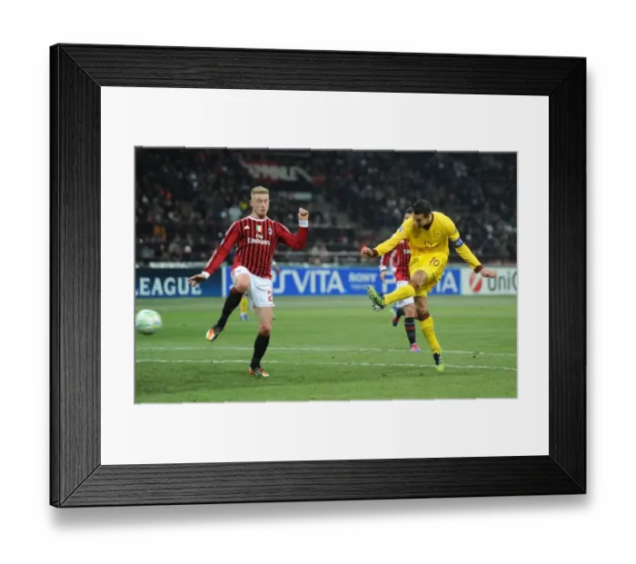 Framed Print : Van Persie's Saved Shot: Arsenal vs. AC Milan, UEFA Champions League 2011-12