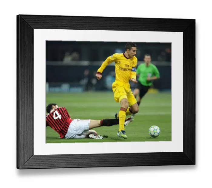 Framed Print : Van Persie vs. Van Bommel: Battle at San Siro - Arsenal vs. AC Milan, UEFA Champions League 2012 Framed Print : Van Persie vs. Van Bommel: Battle at San Siro - Arsenal vs. AC Milan, UEFA Champions League 2012