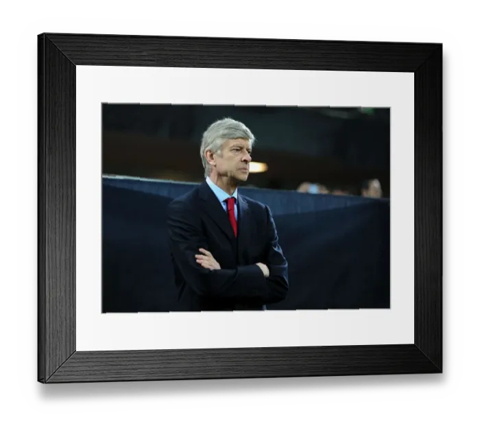 Framed Print : Arsene Wenger and Arsenal Face AC Milan in the 2011-12 UEFA Champions League