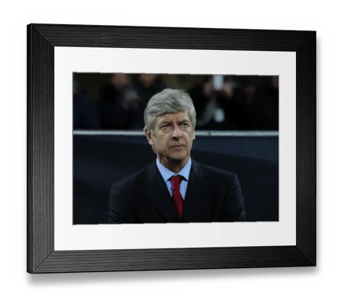 Framed Print : Arsene Wenger Leads Arsenal Against AC Milan in the 2011-12 UEFA Champions League