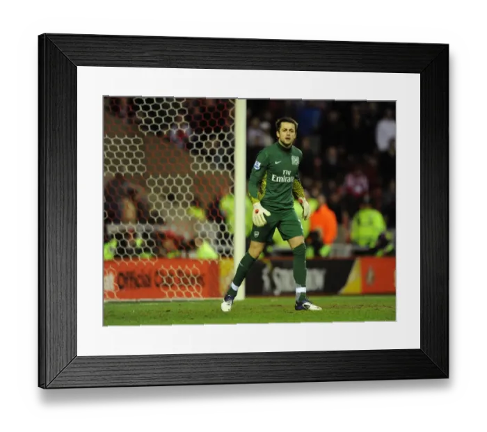 Framed Print : Lukasz Fabianski: Arsenal's FA Cup Fifth Round Shield at Sunderland