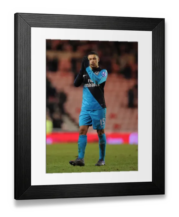 Framed Print : Arsenal Celebrate FA Cup Fifth Round Victory Over Sunderland: Alex Oxlade-Chamberlain Applauds Fans