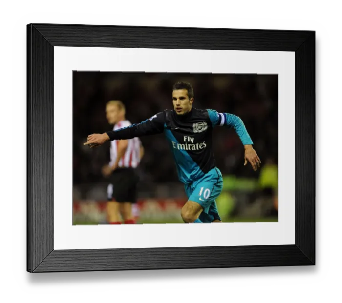 Framed Print : Robin van Persie in Action: Arsenal vs. Sunderland, FA Cup 2011-12