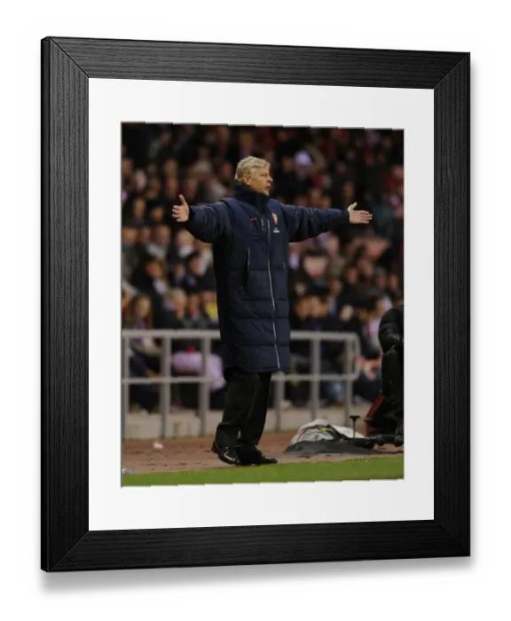 Framed Print : Arsene Wenger and Arsenal in FA Cup Clash against Sunderland Framed Print : Arsene Wenger and Arsenal in FA Cup Clash against Sunderland