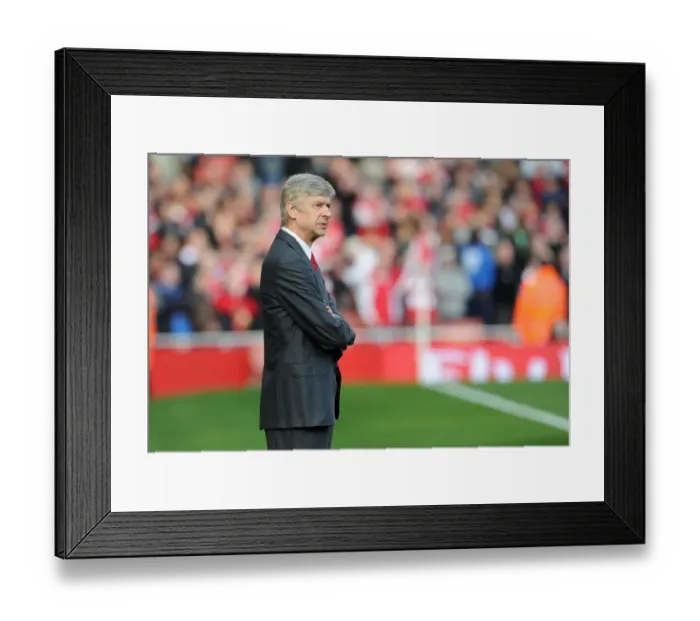 Framed Print : Arsene Wenger and Arsenal Face Off Against Tottenham in the Premier League Rivalry (2011-12)