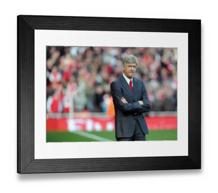 Framed Print : Arsene Wenger and Arsenal vs. Tottenham: Premier League Clash at Emirates Stadium (2011-12)