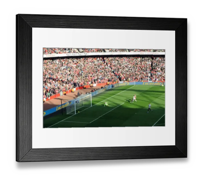 Framed Print : Theo Walcott Scores Brace: Arsenal vs. Tottenham, Premier League 2011-12