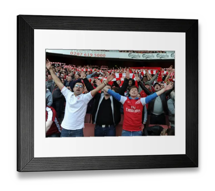 Framed Print : Arsenal vs. Tottenham: Fans Celebrate at Emirates Stadium, London (2011-12) Framed Print : Arsenal vs. Tottenham: Fans Celebrate at Emirates Stadium, London (2011-12)