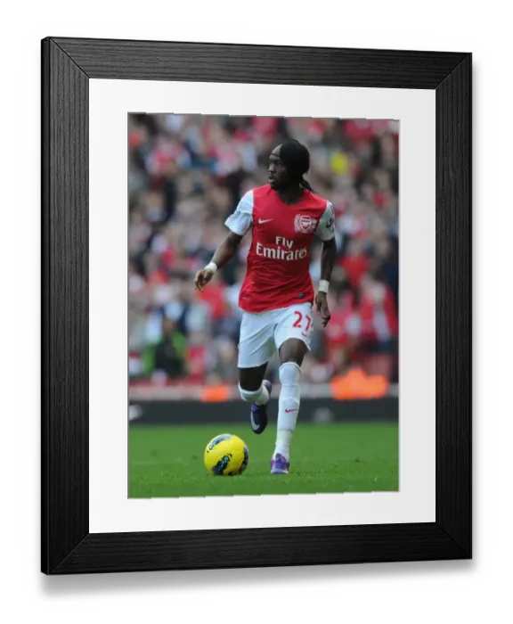 Framed Print : LONDON, ENGLAND - FEBRUARY 26: Gervinho of Arsenal during the Barclays Premier League match between Arsenal and Tottenham Hotspur at Emirates Stadium on February 26, 2012 in London, England. (Photo by Stuart MacFarlane  /  Arsenal FC via
