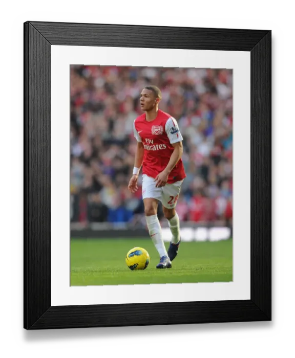 Framed Print : LONDON, ENGLAND - FEBRUARY 26: Kieran Gibbs of Arsenal during the Barclays Premier League match between Arsenal and Tottenham Hotspur at Emirates Stadium on February 26, 2012 in London, England. (Photo by Stuart MacFarlane  /  Arsenal FC via