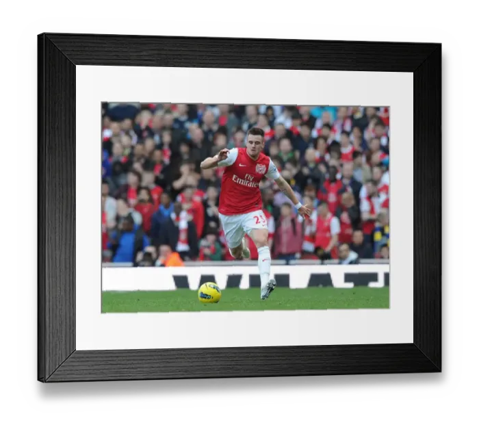 Framed Print : Arsenal vs. Tottenham: Carl Jenkinson in Action at the Emirates Stadium