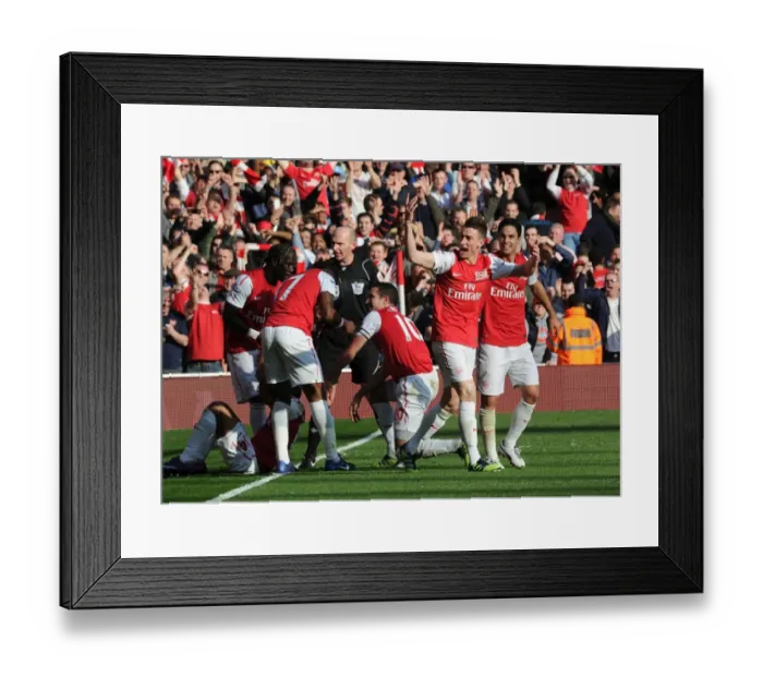 Framed Print : Five-Star Arsenal: Koscielny and Arteta Celebrate Walcott's Goal vs. Tottenham (2011-12) Framed Print : Five-Star Arsenal: Koscielny and Arteta Celebrate Walcott's Goal vs. Tottenham (2011-12)