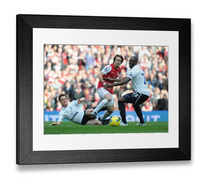 Framed Print : Arsenal vs. Tottenham: Rosicky Clashes with Parker and King (2011-12)