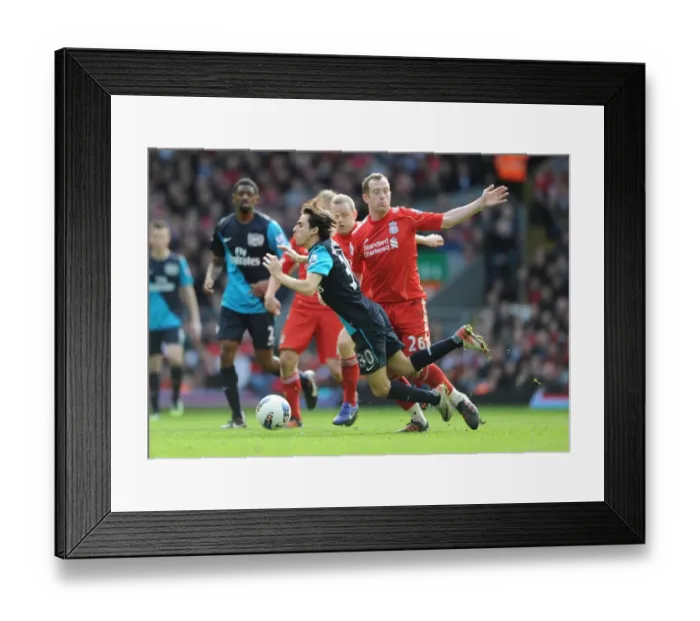 Framed Print : Clash at Anfield: Yossi Benayoun Fouls Charlie Adam (2012) Framed Print : Clash at Anfield: Yossi Benayoun Fouls Charlie Adam (2012)
