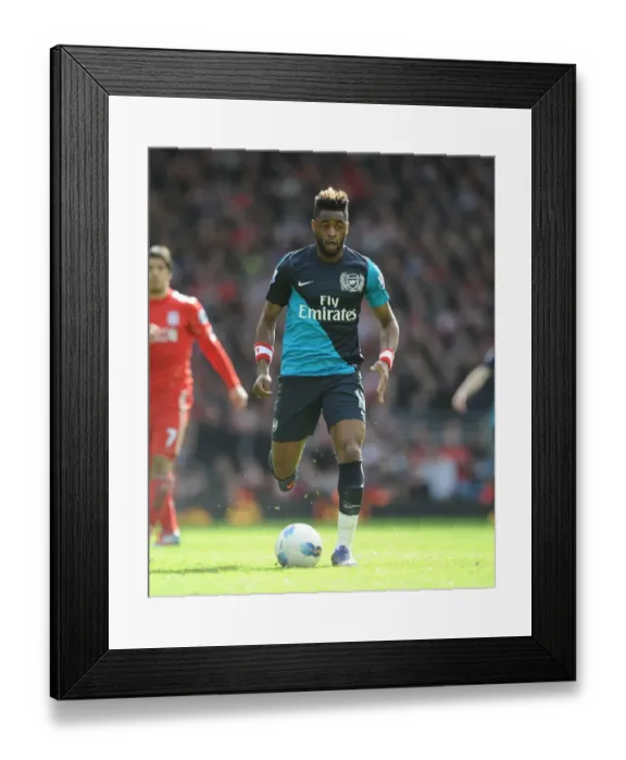 Framed Print : Alex Song: In Action Against Liverpool, Premier League 2011-12