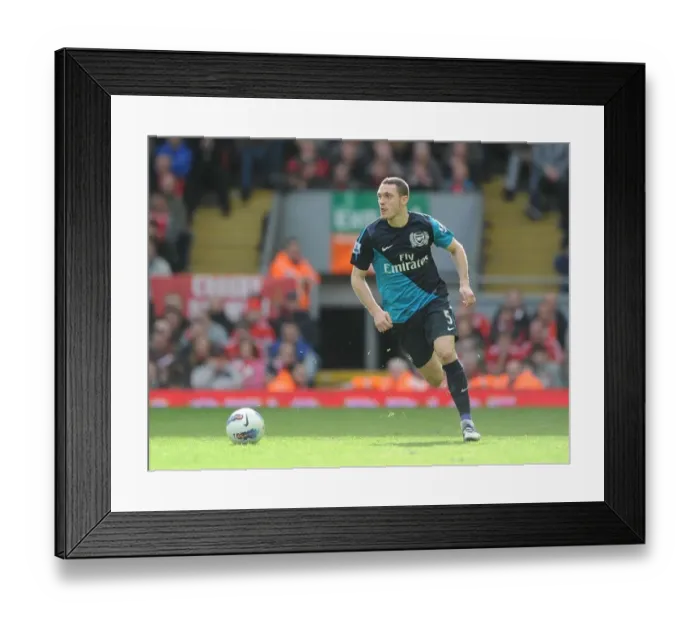 Framed Print : Thomas Vermaelen in Action: Liverpool vs Arsenal, Premier League 2011-12