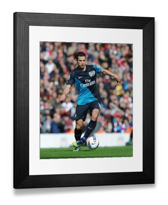 Framed Print : Robin van Persie Faces Liverpool: Premier League Showdown (2011-12)