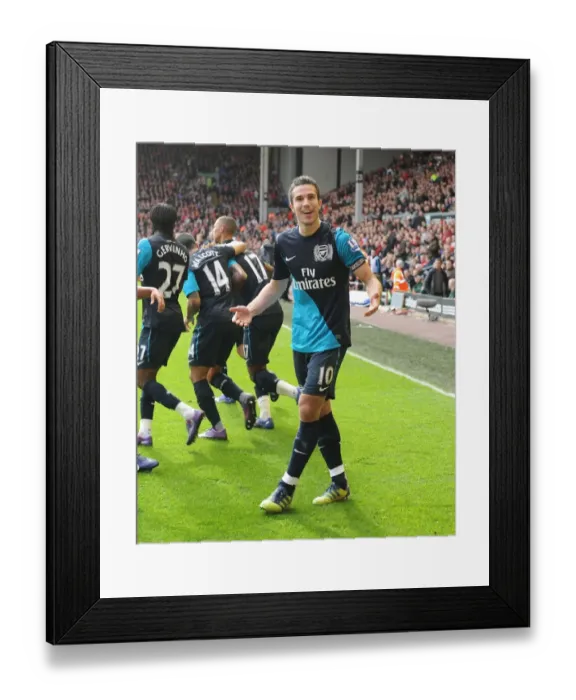Framed Print : Robin van Persie's Double Strike: Liverpool vs. Arsenal, Premier League 2011-12 Framed Print : Robin van Persie's Double Strike: Liverpool vs. Arsenal, Premier League 2011-12