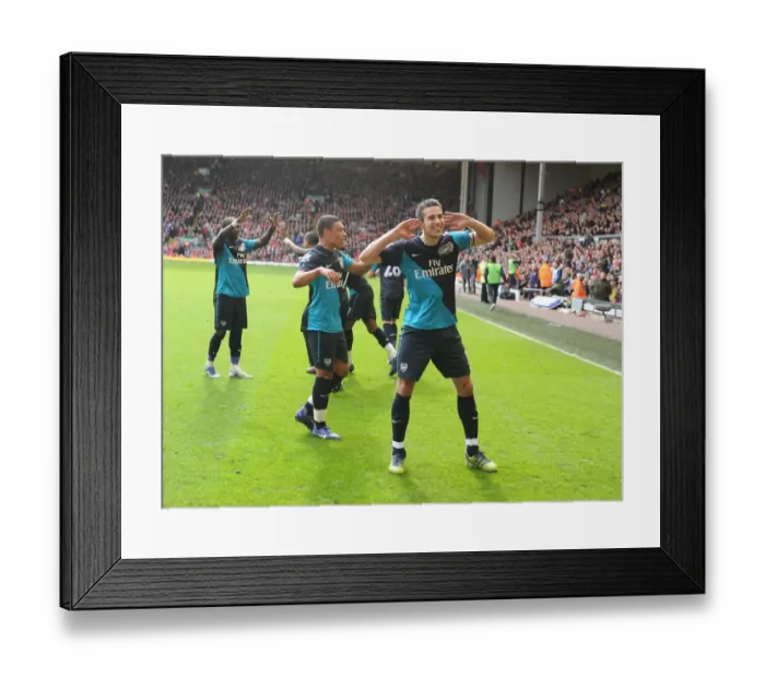 Framed Print : Robin van Persie's Decisive Goal: Liverpool vs. Arsenal, Premier League 2011-2012