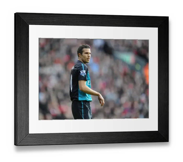 Framed Print : Robin van Persie vs. Liverpool: Clash of the Titans (2011-12)